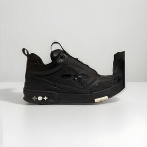 Louis Vuitton LV Trainer Sneakers Black Leather Size 10 Men’s Virgil Abloh